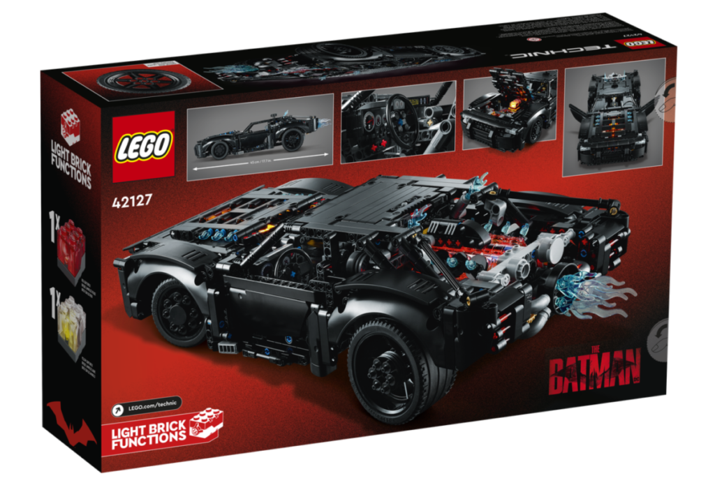 LEGO Technic 42127 THE BATMAN BATMOBILE box back 1