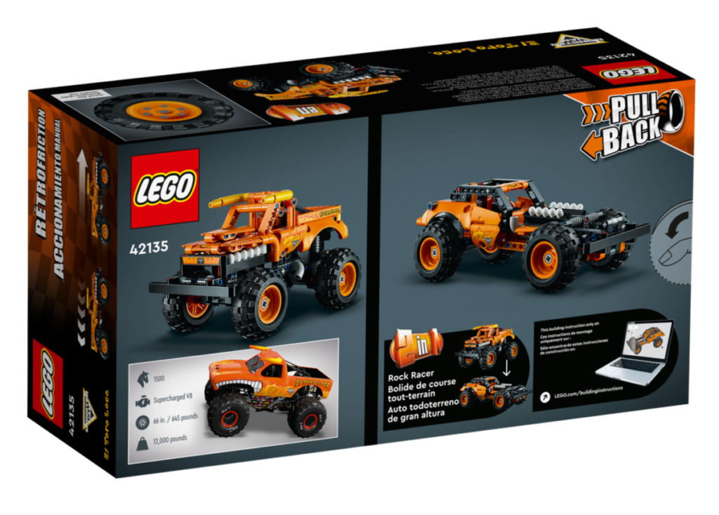 LEGO Technic 42135 Monster Jam El Toro Loco box back