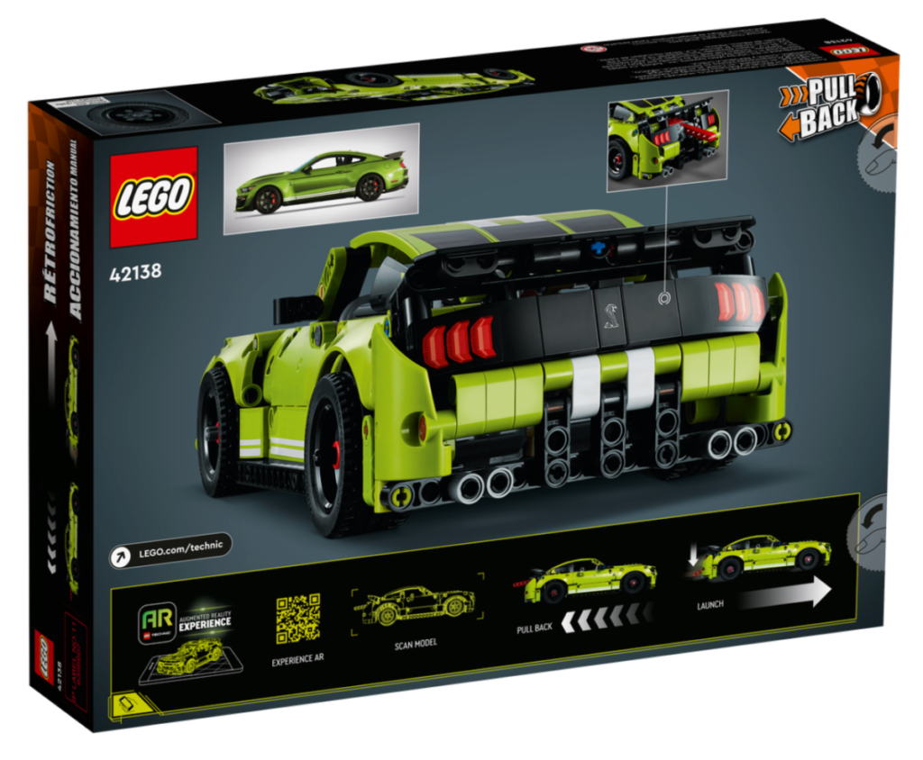 LEGO Technic 42138 Ford Mustang Shelby GT500 box back