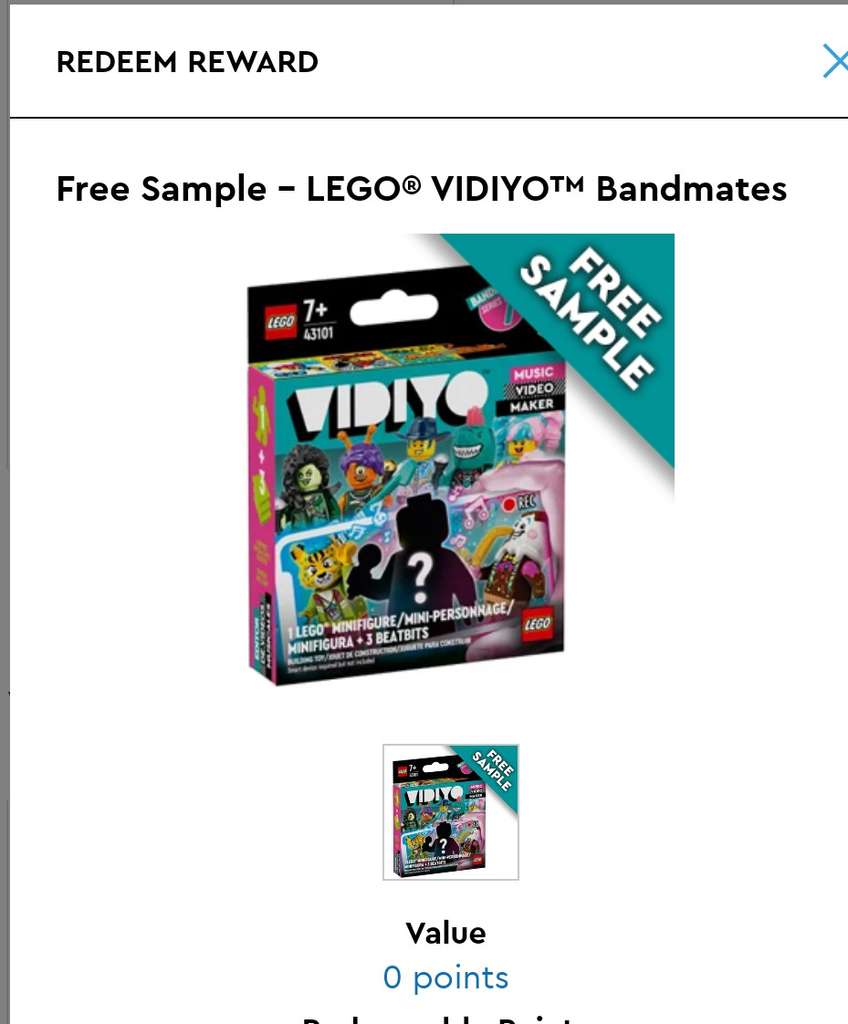 LEGO VIDIYO VIP 43101 Bandmates free sample 1