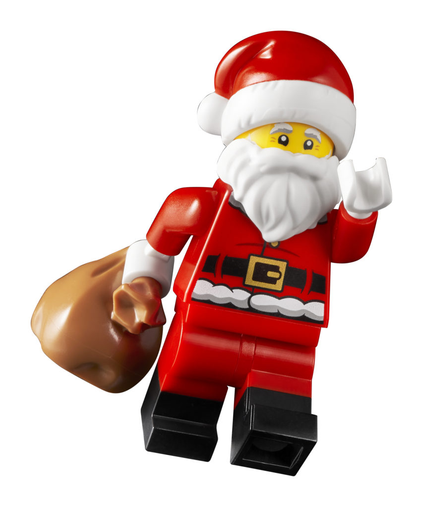 CLUAS WITH FULL PLATE OF COOKIES SANTA CHRISTMAS MINIFIGURE XMAS LEGO NEW MRS 
