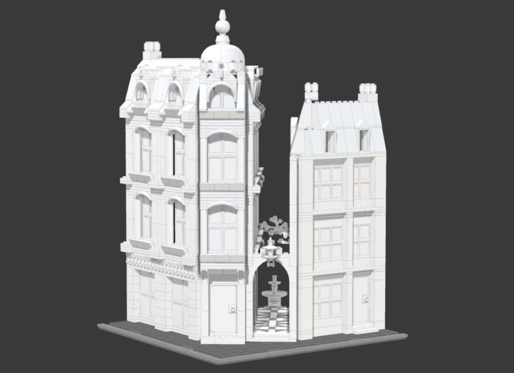 LEGO for Adults 10297 Boutique Hotel sketch model 1
