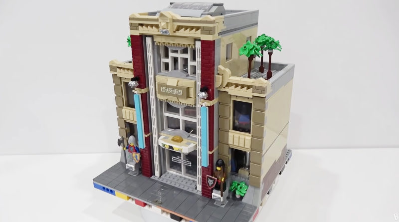 Costruzione del museo modulare LEGO in primo piano