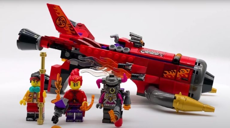 Get a better look at LEGO Monkie Kid 80019 Red Son's Inferno Jet