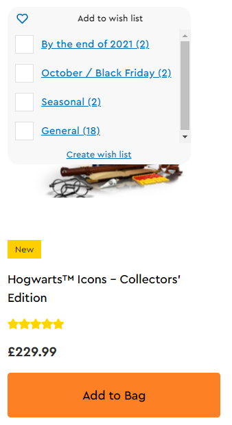 LEGO wishlists new official online store 3