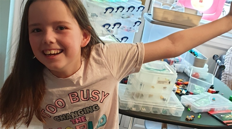 Young carer does LEGO marathon