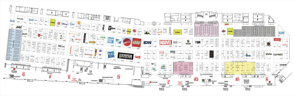 San Diego Comic Con 2022 floor plan